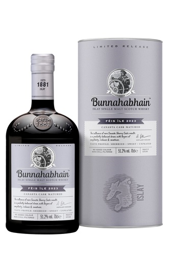 WHISKY ECOSSE ISLAY SINGLE MALT BUNNAHABHAIN FEIS CANASTA 51.2% 70CL